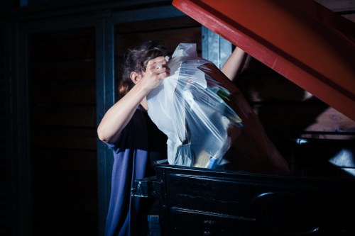 Step-by-step garage clearance process being carried out in Harlesden.